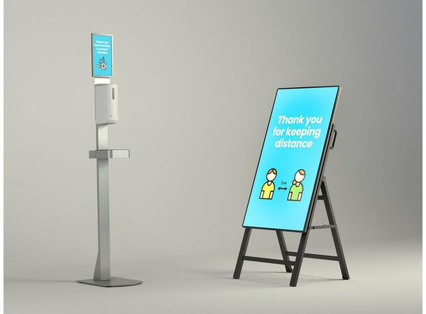 Multibrackets Gulvstativ Tilt and Roll Svart, 50Kg, VESA 400x600, 32-65" 