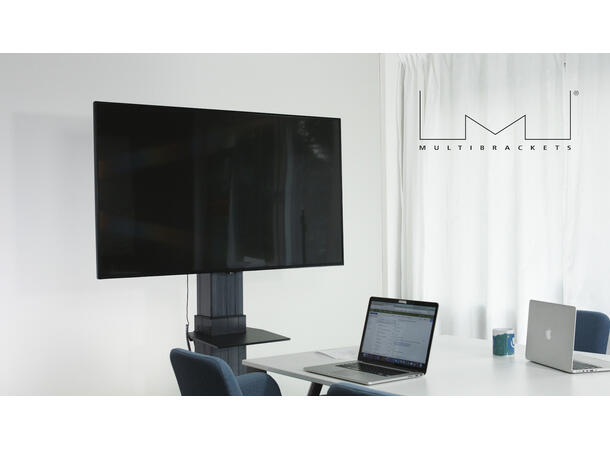 Multibrackets Gulvstativ motorisert SD 160Kg,50 cm høydejustering, 42-110",Sort 