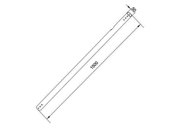 Multibrackets Pro Extension Pipe 1.5m Black 