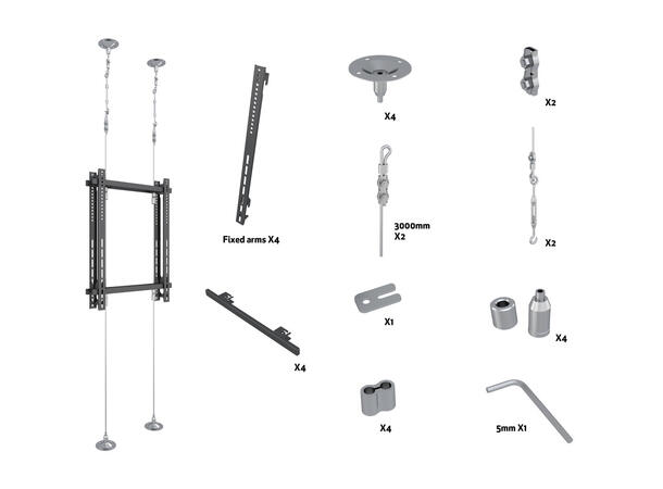 Multibrackets Vajerfeste gulv/tak B2B Maks VESA 600x400, 50Kg, 3m 