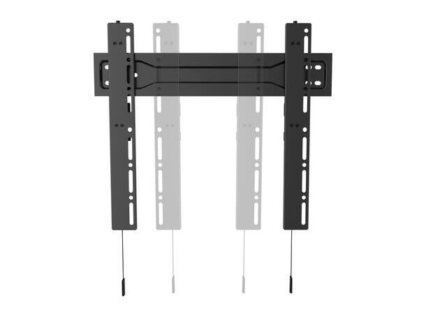 Multibrackets Veggfeste super slim Fixed Svart, 400x400, 35Kg, 32-55" 