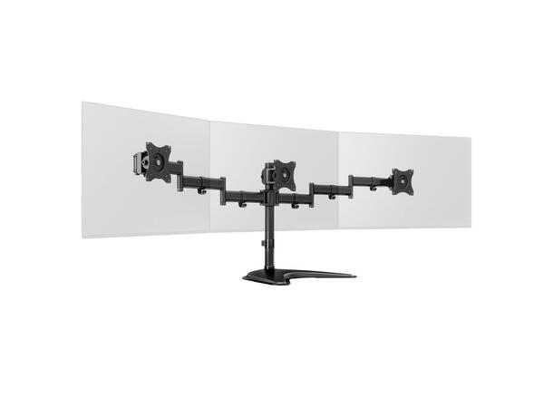 Multibrackets bordstativ Basic triple S Svart, 3 x 15"-27", 24kg, Vesa 75, 100 