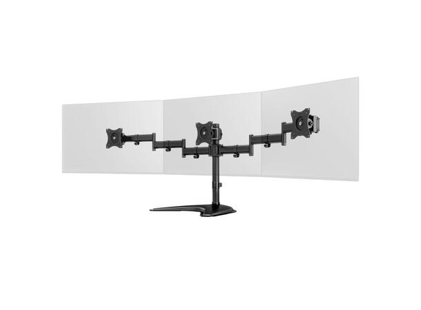 Multibrackets bordstativ Basic triple S Svart, 3 x 15"-27", 24kg, Vesa 75, 100 