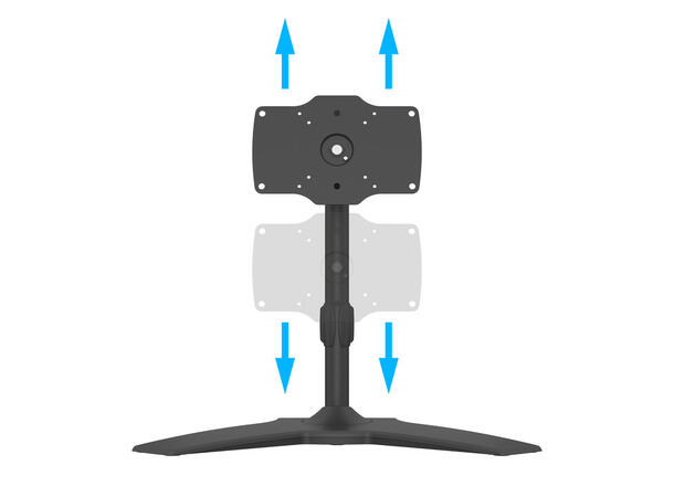 Multibrackets bordstativ, Single 24-32" Sort, Maks VESA 200x100, 15 kg pr skjerm 
