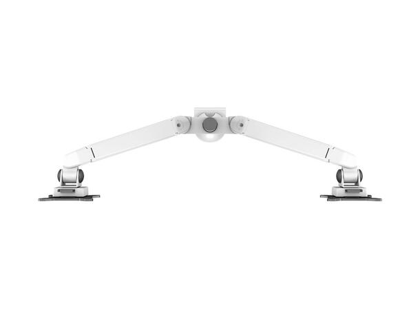 Multibrackets bordstativ gass arm dual Hvit , VESA 75, 100, 20Kg, 15-32" 