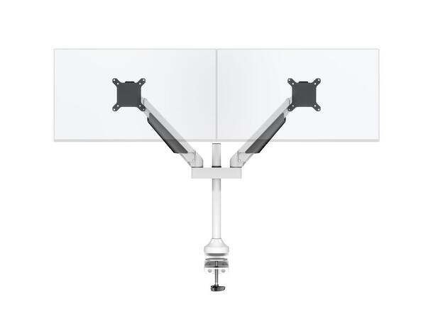 Multibrackets bordstativ gass arm dual Hvit , VESA 75, 100, 20Kg, 15-32" 