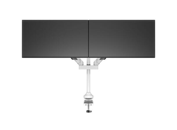 Multibrackets bordstativ gass arm dual Hvit , VESA 75, 100, 20Kg, 15-32" 