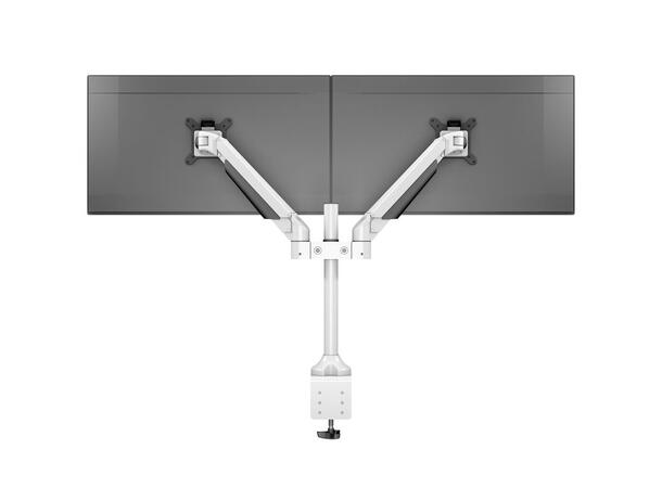 Multibrackets bordstativ gass arm dual Hvit , VESA 75, 100, 20Kg, 15-32" 