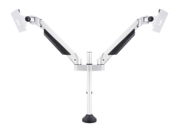 Multibrackets bordstativ gass arm dual Hvit , VESA 75, 100, 20Kg, 15-32" 