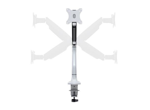 Multibrackets bordstativ gass arm single Hvit , VESA 75-100, 15-27", 9Kg 