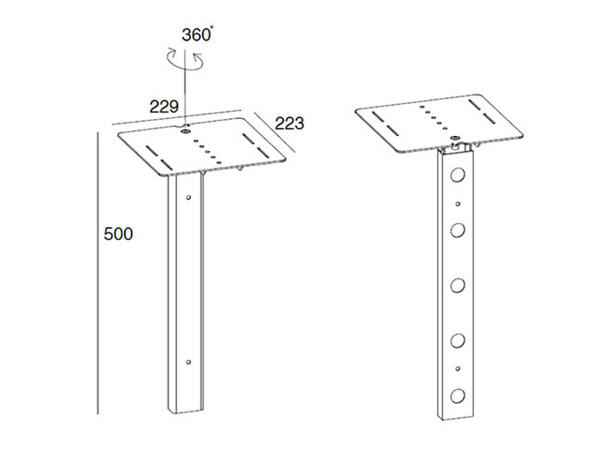 Multibrackets kamerahylle HD Sort For Public Display Stand series, 10Kg 