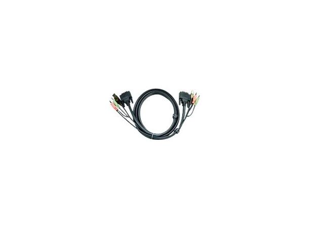 Aten KVM kabel DVI-D (DL) + USB, 1,8 m USB, DVI, Minijack - USB, DVI, Minijack