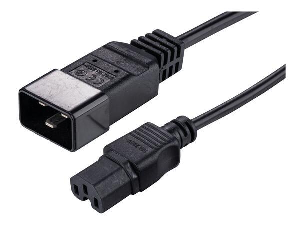 LinkIT strømkabel C15(C13)/C20 svart 1m 3 x1,50mm² | LSZH | Svart 