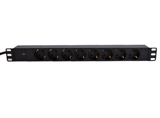 LinkIT 19" Strømskinne 8xCEE7/4 2m C14 (UPS) | 10A | 1U 