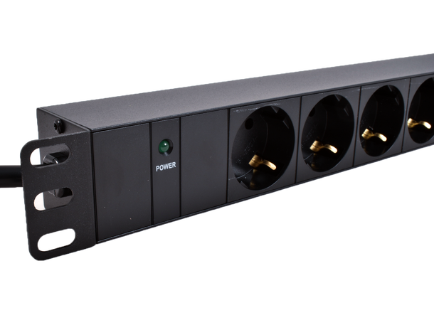 LinkIT 19" Strømskinne 8xCEE7/4 2m C14 (UPS) | 10A | 1U 