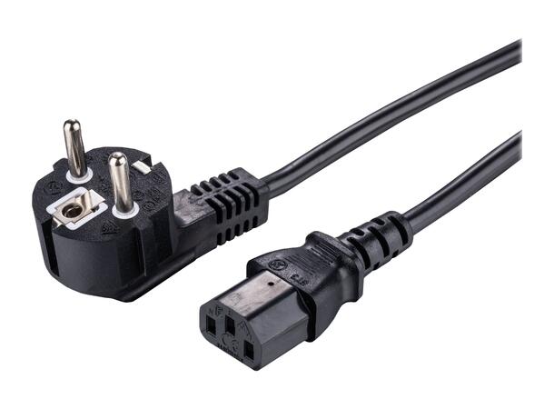 LinkIT strømkabel CEE 7/7 - C13 svart 7m Vinklet Schuko - C13 | 3x1,50mm² | LSZH 