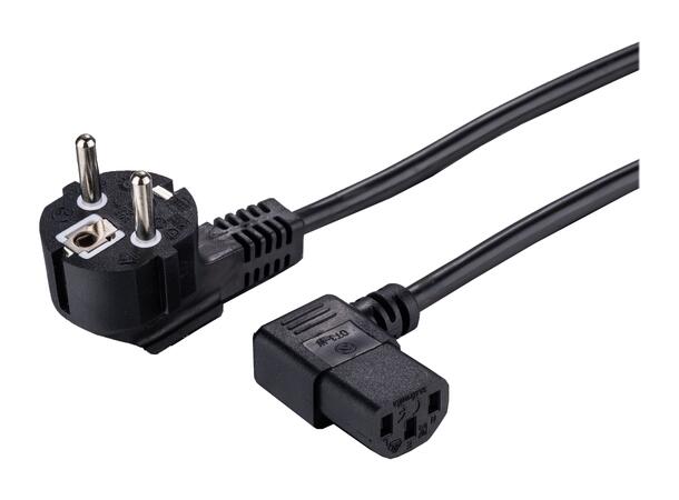 LinkIT strømkabel CEE 7/7 - C13 svart 5m LSZH | Høyre Schuko -  C13 | 3x1,00mm² 