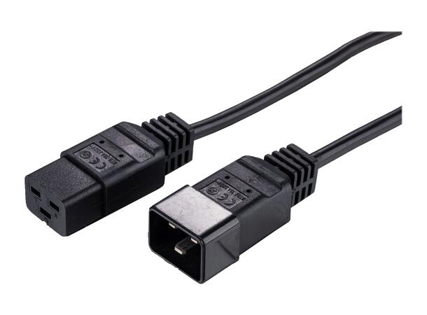 LinkIT strømkabel C19/C20 svart 10m 3 x 1,5 mm² | LSZH 