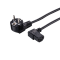 LinkIT strømkabel CEE 7/7 - C13 svart 3m LSZH | 3 x 1,0 mm² | vinklet
