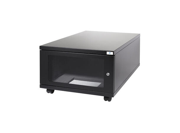 Orion Acoustic Gulvskap  9U B600xD1065 Glassdør | Støysvake vifter m/filter 