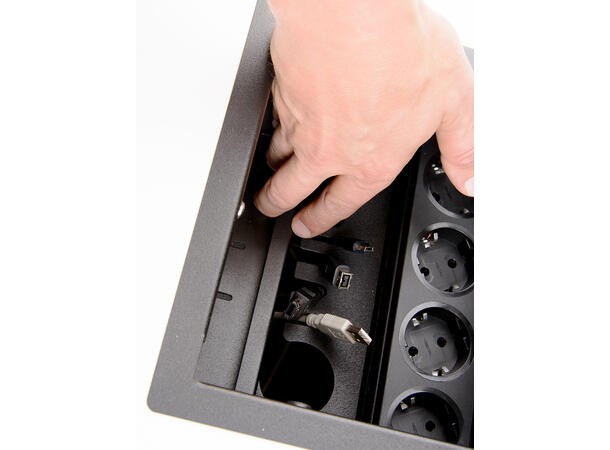 Kenson Cable Support Mini Package Svart | 4 Strøm | 5 m 