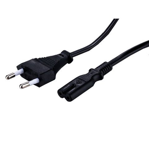LinkIT strømkabel CEE 7/16-C7 svart 3m Euro - C7 | 2 x 0,75mm² | PVC