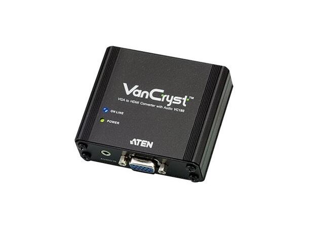 Aten Converter VGA til HDMI VC180 VGA utgang til DVI/HDMI skjerm/prosjekt.