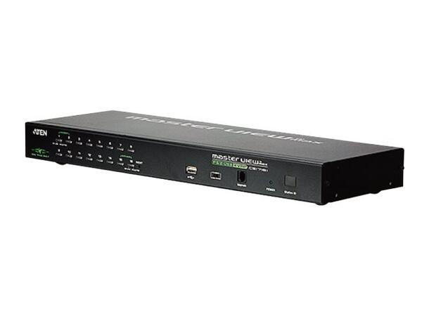 Aten KVM IP 16-PC 1-Bruker Rack CS1716I Switch Box, VGA, USB, PS/2, Daisychain