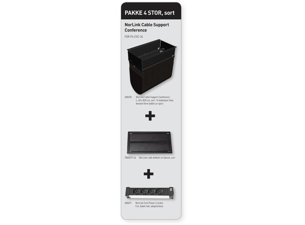 Kenson Cable Support Conf. Package Svart 