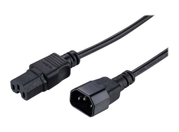 LinkIT strømkabel C15/C14 svart 3m Svart | 3 x 1,50mm² | LSZH 