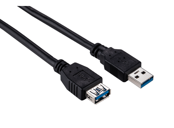 Elivi USB 3.0 A til A Skjøt 2 meter M/F, 3.0, Svart