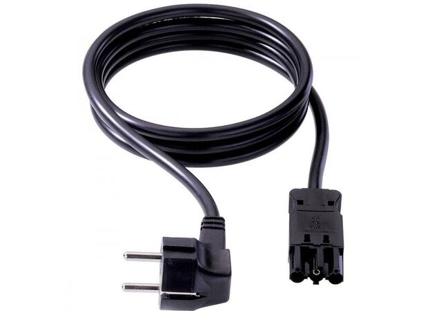 Evoline Strømkabel Schuko-GST18 Wieland GST18 stikk | Sort 