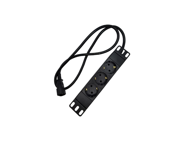 LinkIT 10'' strømskinne 3xCEE 7/4 1m C14(UPS) | 10A | Aluminium 