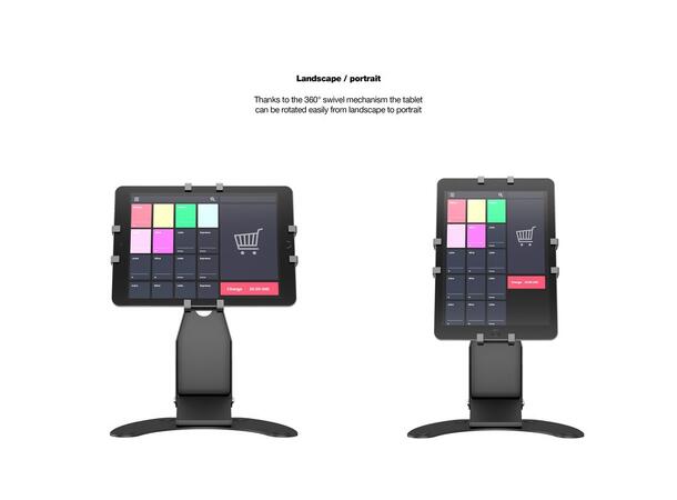 Multibrackets Bordstativ for iPad/tablet Svart, Vesa 75/100, 7"-13" 