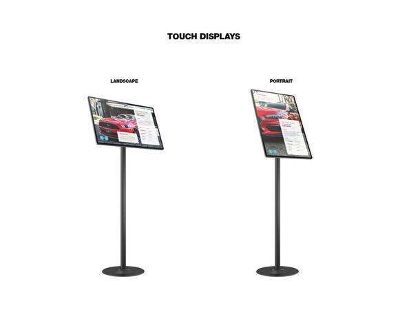 Multibrackets Gulvstativ single Svart, 100x100, 10Kg, 7-30" 