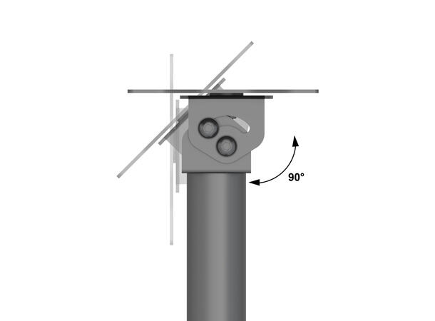 Multibrackets Gulvstativ single Svart, 100x100, 10Kg, 7-30" 
