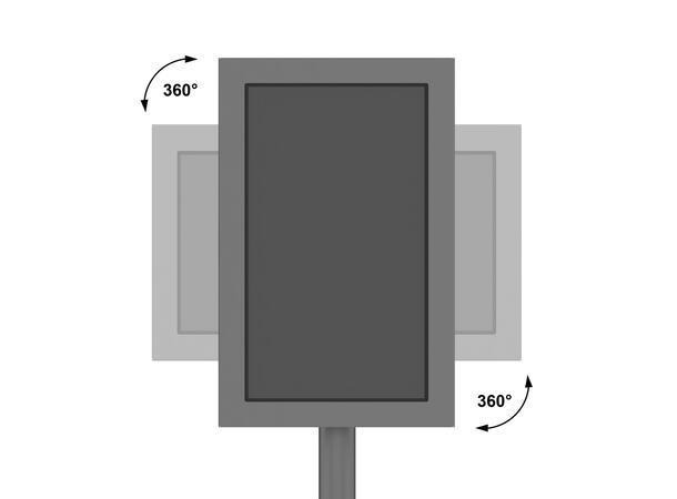 Multibrackets Gulvstativ single Svart, 100x100, 10Kg, 7-30" 