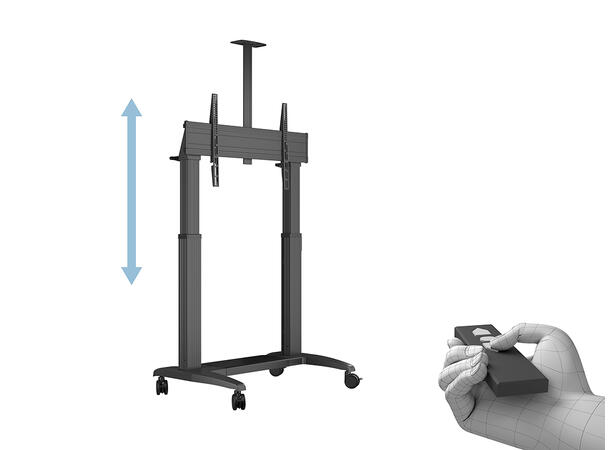 Multibrackets tralle motor dual 180 Svart, 136Kg,1000x600, 60-110" 