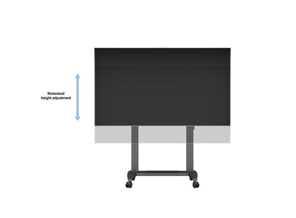 Multibrackets tralle motor dual 180 Svart, 136Kg,1000x600, 60-110" 