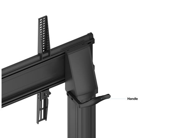 Multibrackets tralle motor dual 180 Svart, 136Kg,1000x600, 60-110" 