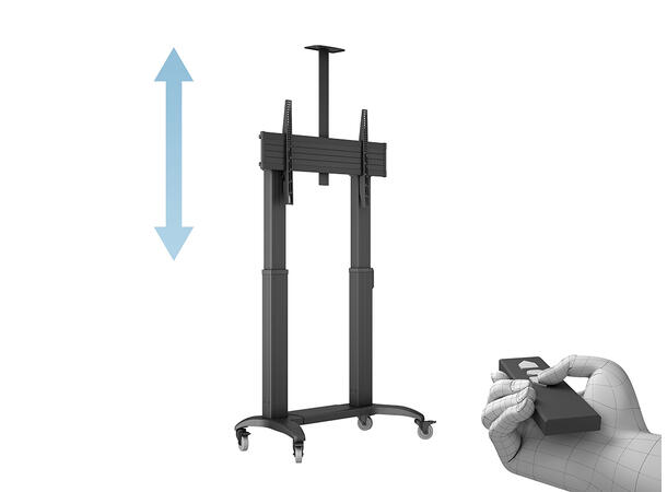 Multibrackets tralle motor dual 180 Svart, 136Kg,1000x600, 60-110" 