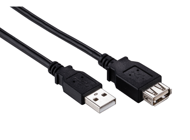 Elivi USB 2.0 A til A Skjøt 5m M/F | 2.0 | Svart 