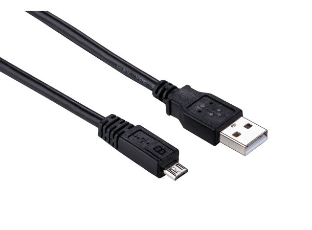 Elivi USB A til Micro B kabel 2 meter 2.0, Svart