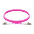 LinkIT FiberPatch Armored OM4 LC/LC 20m Braided steel | Duplex | LSZH | Magenta