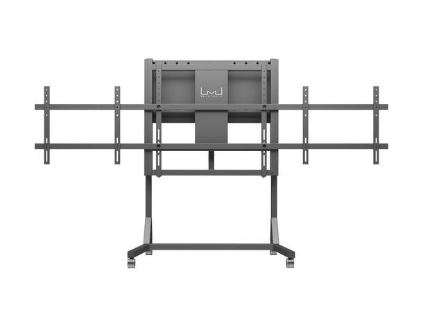 Multibrackets Gulvtralle dual motor 160Kg,50 cm høydejustering, 42-110",Sort 
