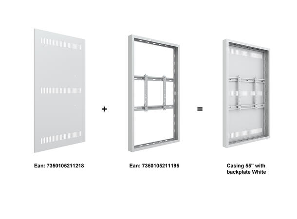Multibrackets Pro kabinett bakplate 75" Hvit 