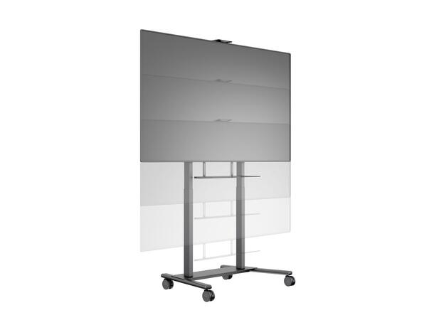 Multibrackets Tralle motor floorstand XL Svart, 1000x600, 150kg, 42-100" 