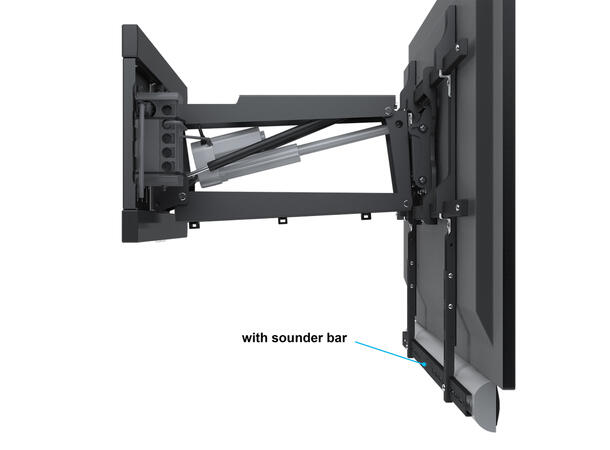 Multibrackets Veggfeste Pulldown motor Maks VESA 800x500, 45 Kg, 42-80" 