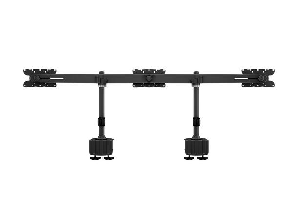 Multibrackets bordstativ, triple 24-32" 3 X 24"-32", 24kg, 200x100, Clamp 
