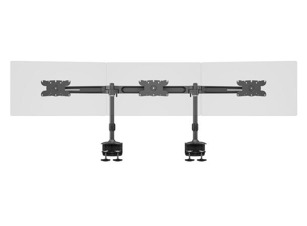 Multibrackets bordstativ, triple 24-32" 3 X 24"-32", 24kg, 200x100, Clamp 